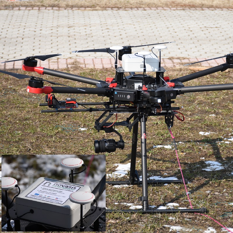 sensore gas su drone, gas sensor mounted on UAV